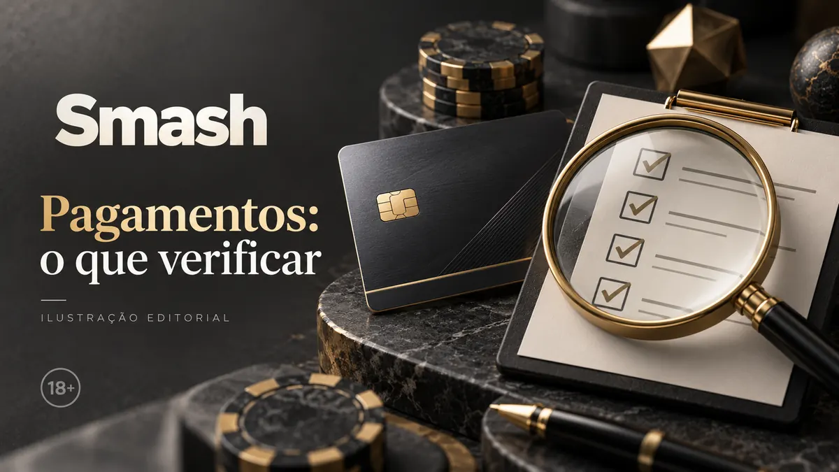 Pagamentos em Smash: o que verificar antes de depositar e sacar. Ilustração editorial.