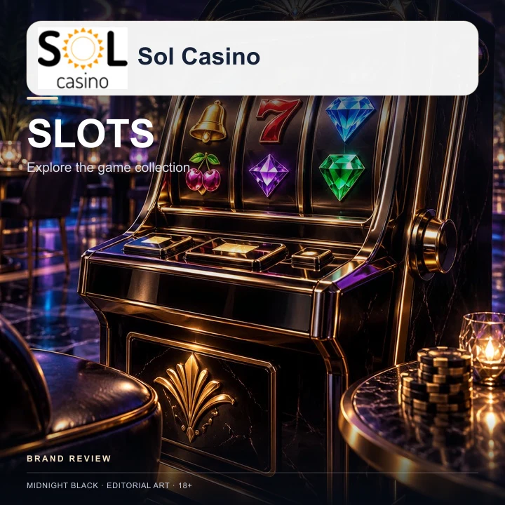 Tragamonedas en Sol Casino: el RTP de cada juego se ve en su menú de información.