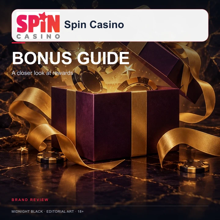Oferta de bienvenida de Spin Casino. Antes de aceptarla, revisa el rollover y la apuesta máxima.