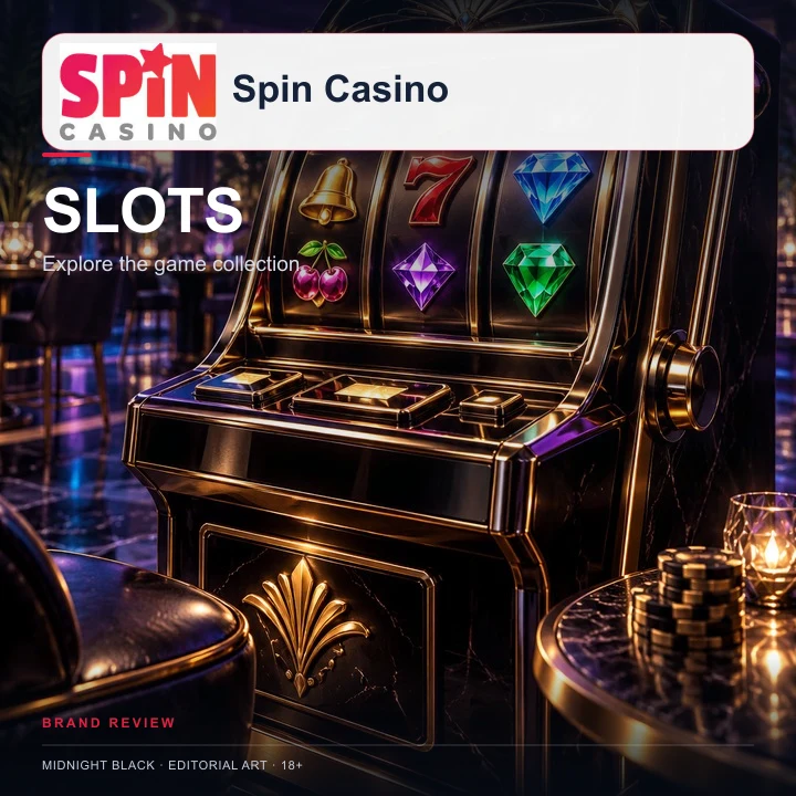 Tragamonedas en Spin Casino: el RTP de cada juego se ve en su menú de información.