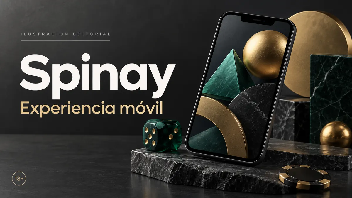 Spinay en el celular: funciona desde el navegador, la app es opcional. Ilustración editorial.