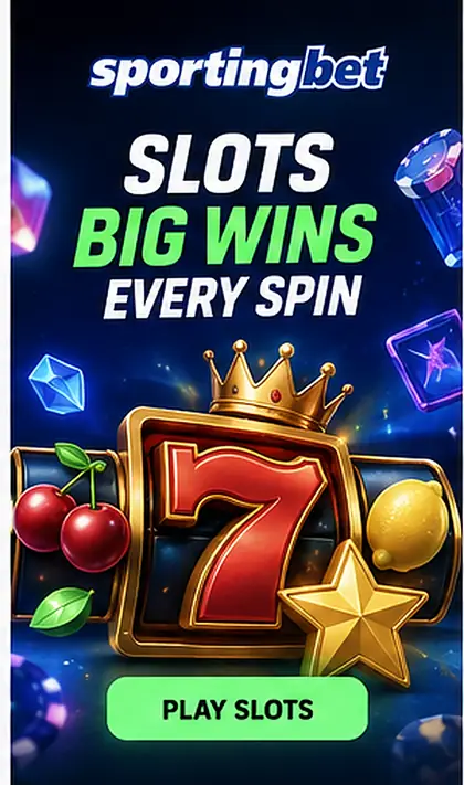 Slots em Sportingbet: o RTP de cada jogo aparece no menu de informações.