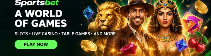 Tragamonedas en Sportsbet: el RTP de cada juego se ve en su menú de información.