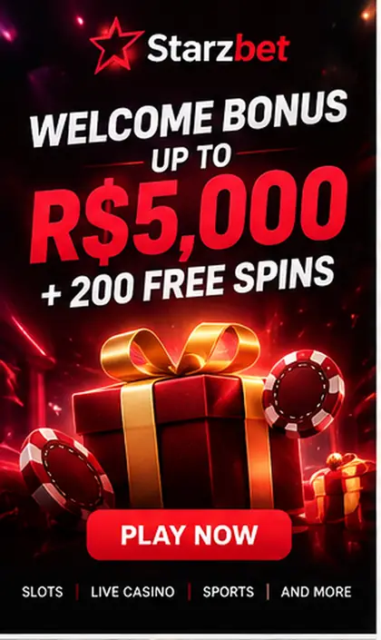 Oferta de boas-vindas de Starzbet. Antes de aceitar, confira o rollover e a aposta máxima.