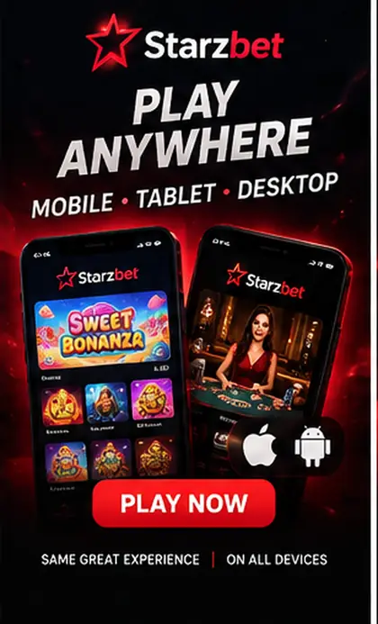 Starzbet no celular: funciona pelo navegador, o app é opcional.