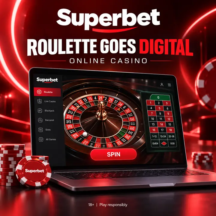 Cassino ao vivo de Superbet: mesas com crupiê real.