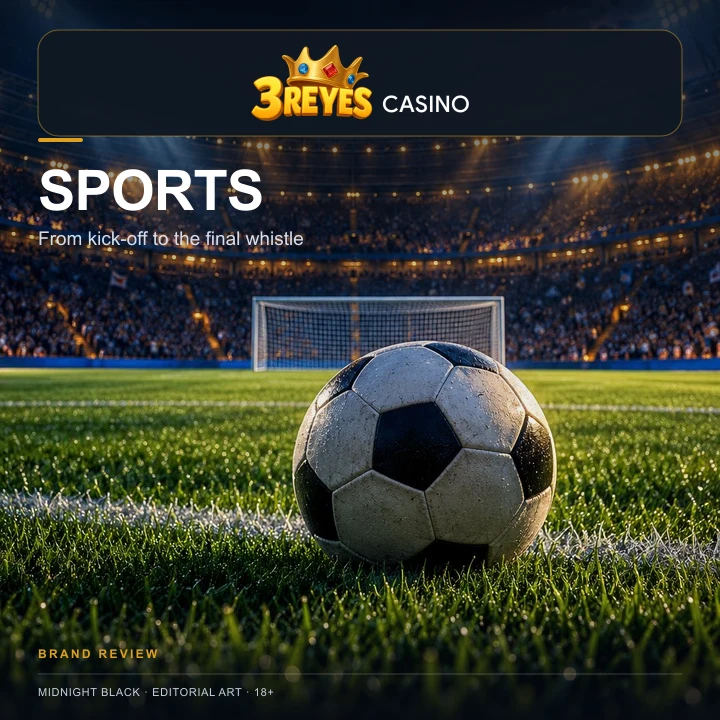 3Reyes también acepta apuestas deportivas; el bono de casino y el de deportes suelen ser distintos.