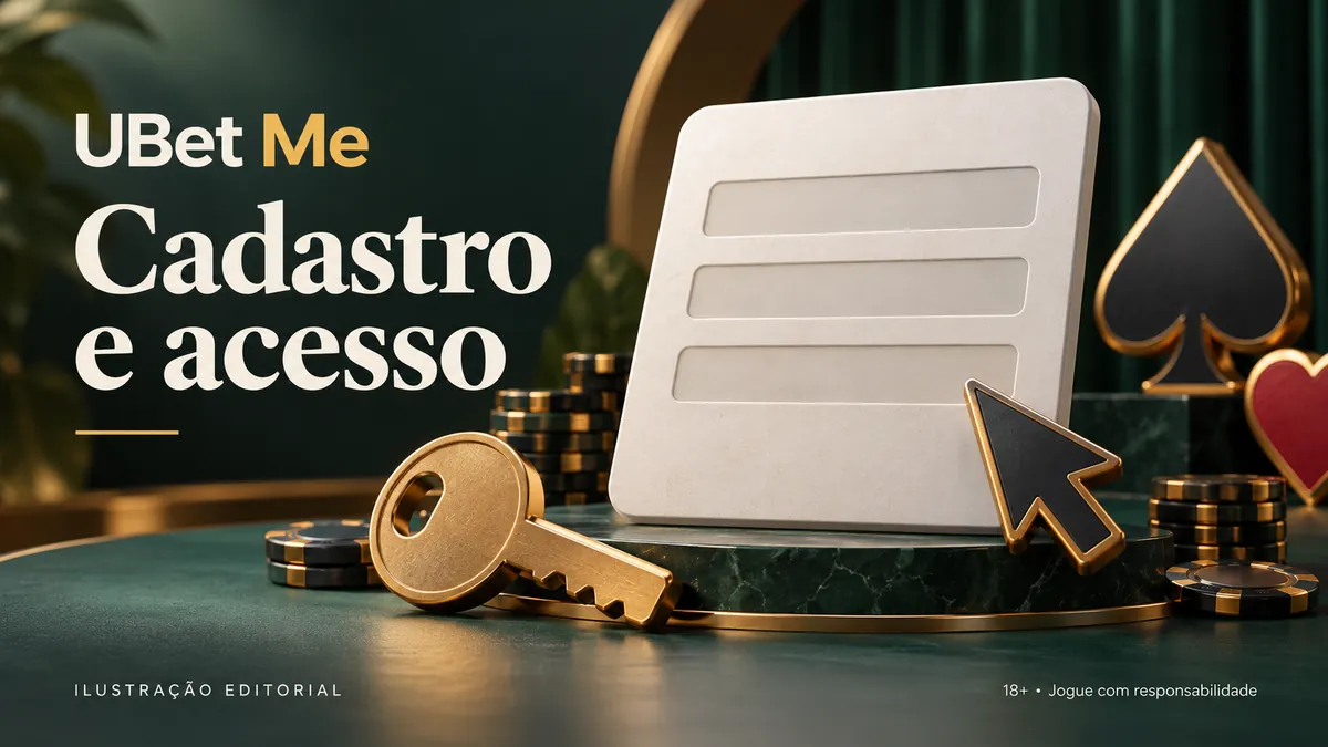 Formulário estilizado com chave dourada, cursor e fichas