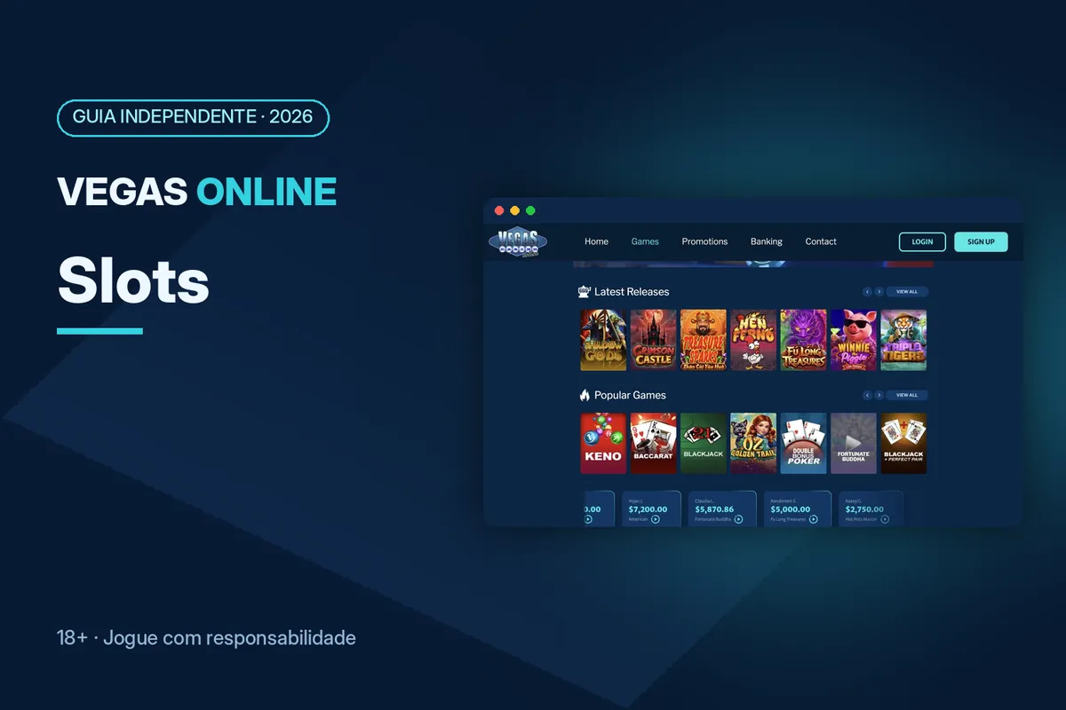 Capa 'Slots' com a página de jogos de vegascasinoonline.eu