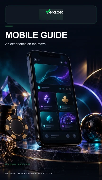 Vera Bet no celular: funciona pelo navegador, o app é opcional.