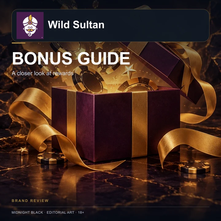 Oferta de bienvenida de Wild Sultan. Antes de aceptarla, revisa el rollover y la apuesta máxima.
