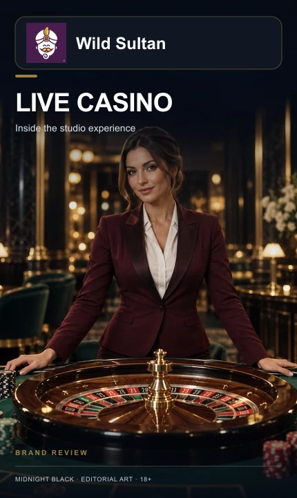 Casino en vivo de Wild Sultan: mesas con crupier real.
