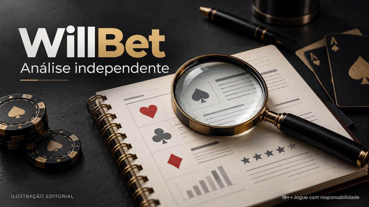 Análise independente de WillBet: o que verificamos antes de recomendar. Ilustração editorial.