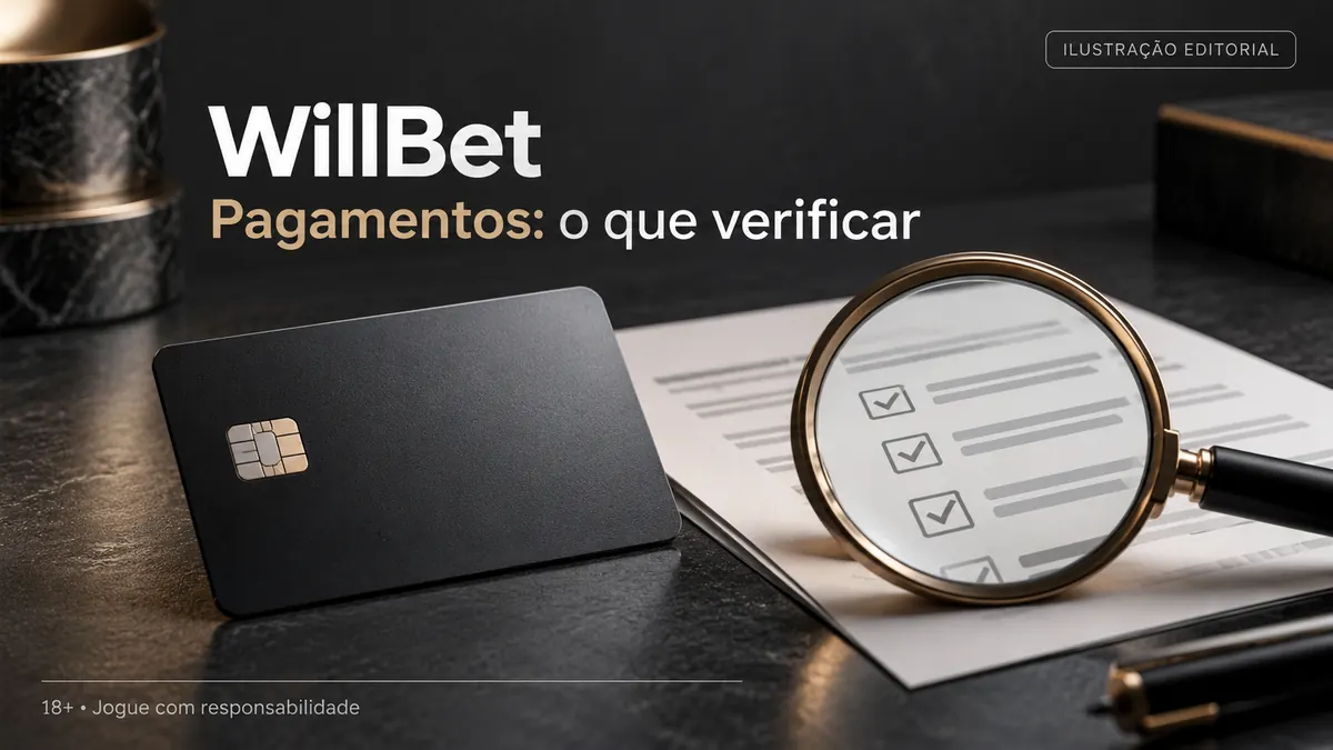 Pagamentos em WillBet: o que verificar antes de depositar e sacar. Ilustração editorial.