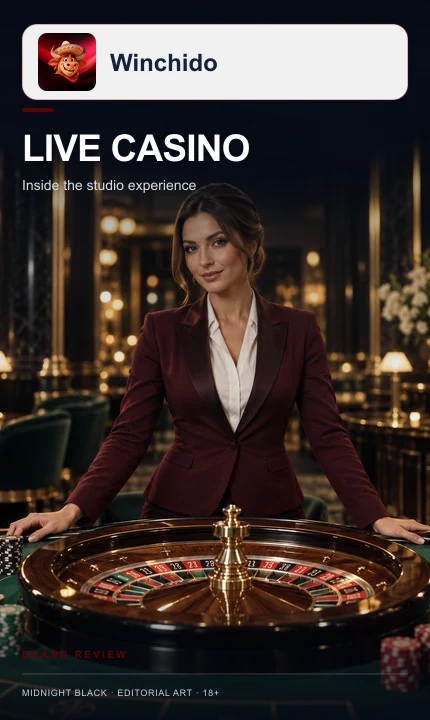 Casino en vivo de Winchido: mesas con crupier real.