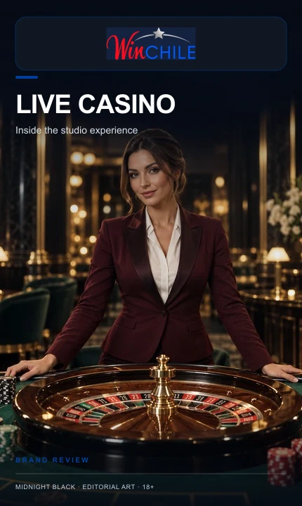 Casino en vivo de Winchile: mesas con crupier real.