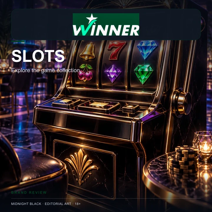 Tragamonedas en Winner: el RTP de cada juego se ve en su menú de información.