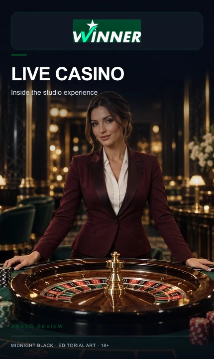 Casino en vivo de Winner: mesas con crupier real.