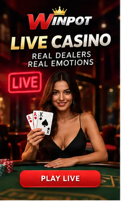 Casino en vivo de Winpot: mesas con crupier real.