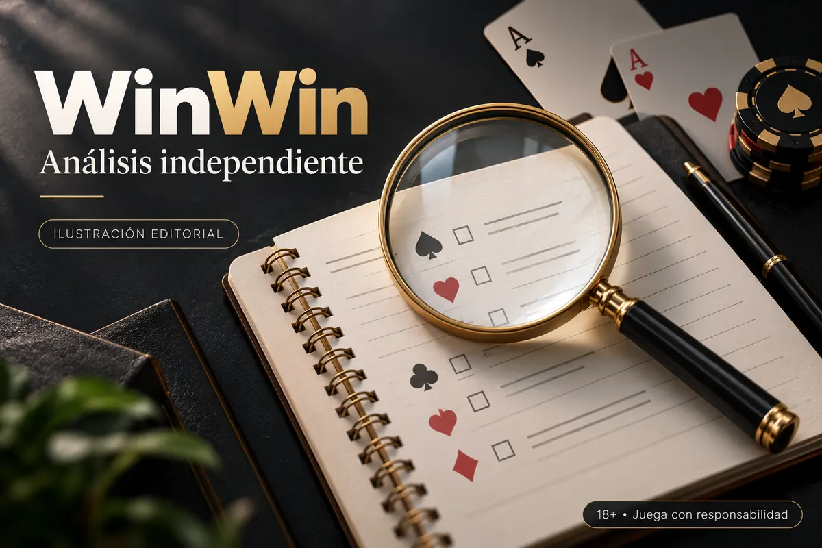 Análisis independiente de WinWin: lo que revisamos antes de recomendarlo. Ilustración editorial.
