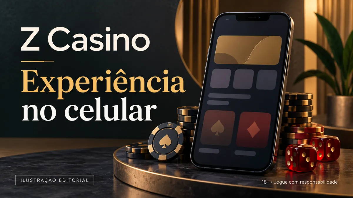 Celular com ícones de naipes, fichas e dados vermelhos