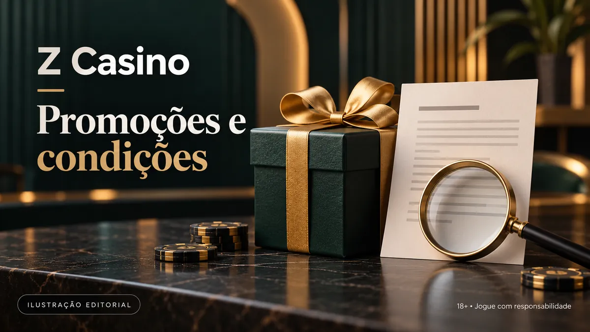 Presente verde com laço dourado, papel e lupa
